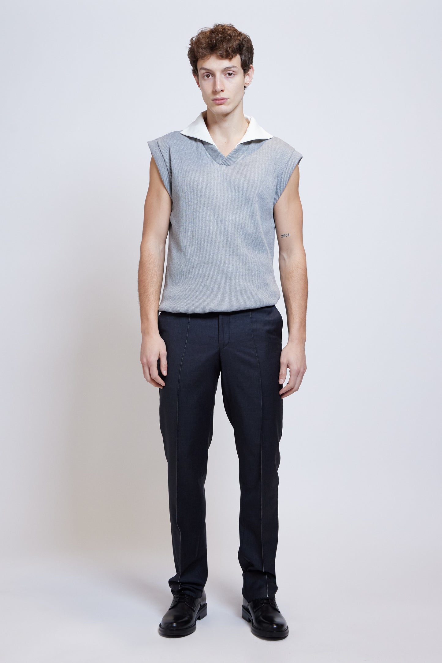 The Lucent Contrast-Collar Vest