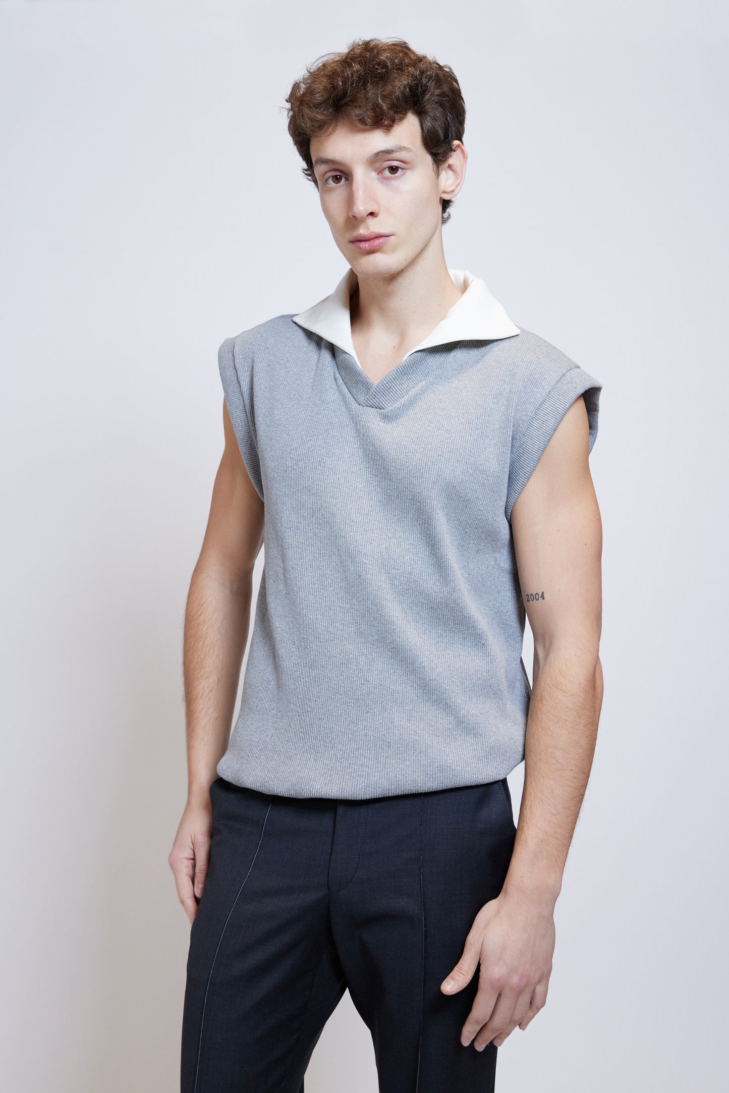 The Lucent Contrast-Collar Vest