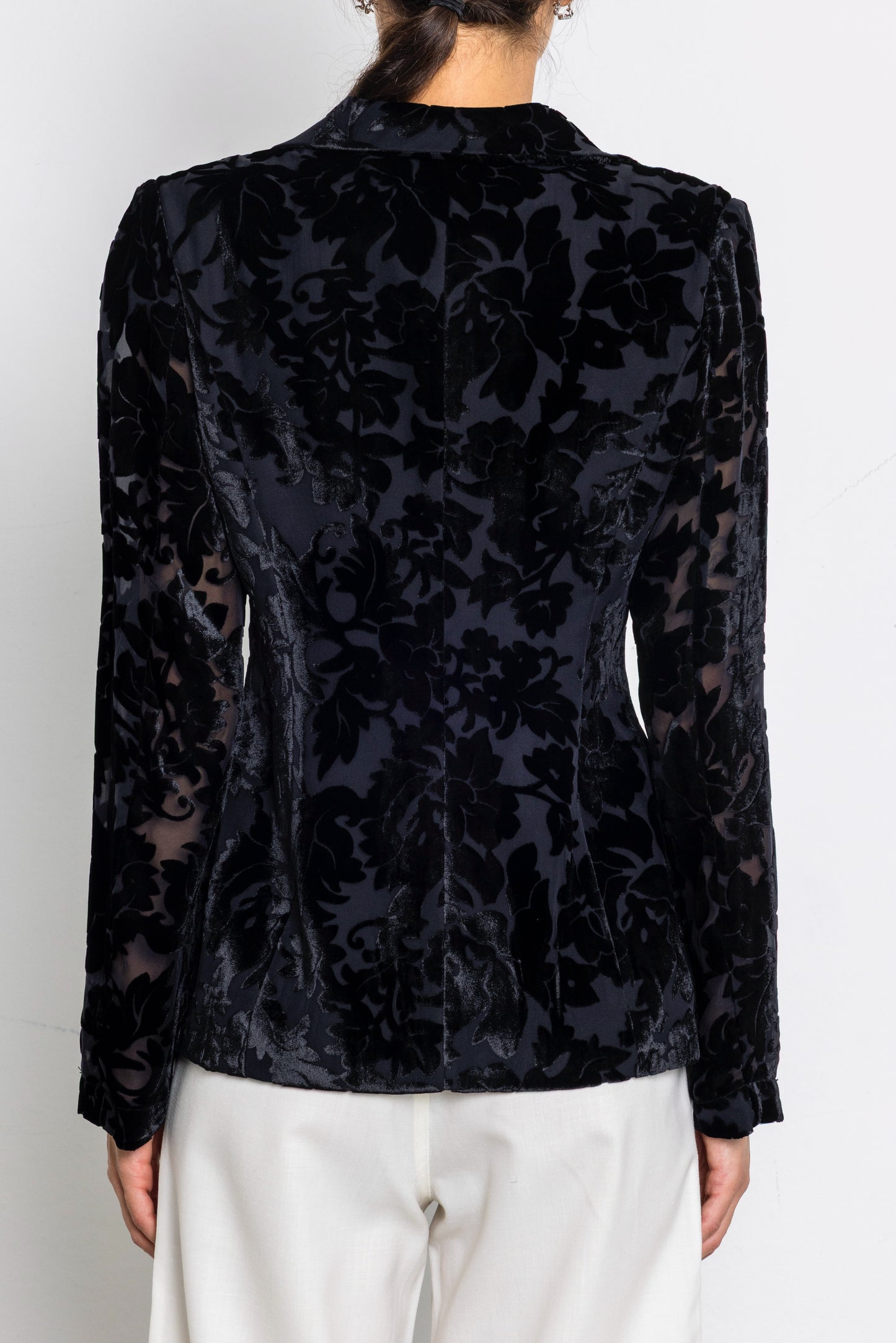Velvet Printed Blazer