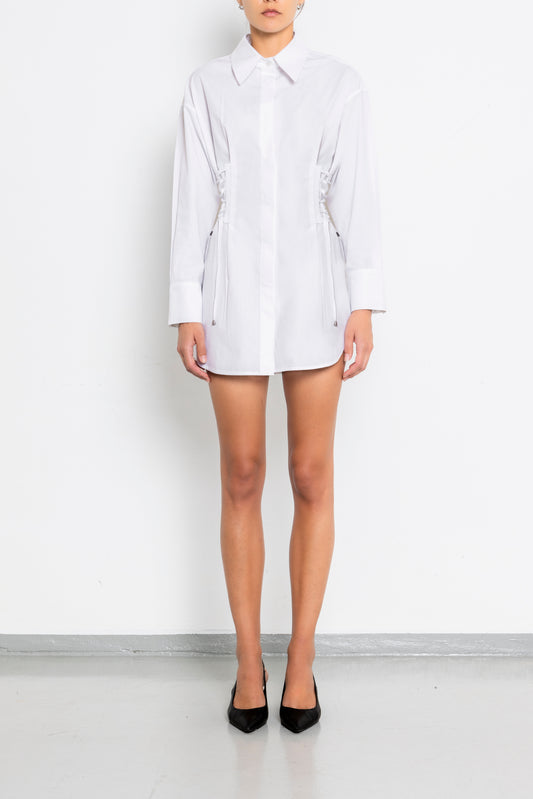 Side Corseted Shirtdress