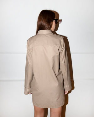 Trench-coat dress in beige - HYDESTUDIO